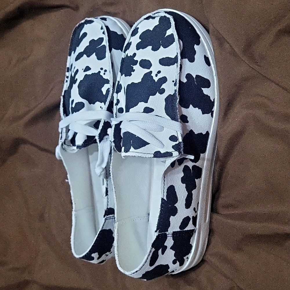 Cowprint shoes